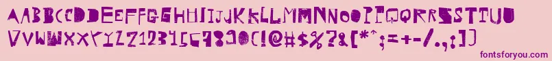 HvdRowdy Font – Purple Fonts on Pink Background