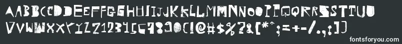 HvdRowdy Font – White Fonts on Black Background