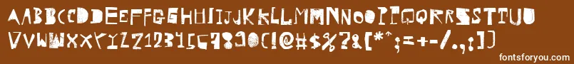 HvdRowdy Font – White Fonts on Brown Background