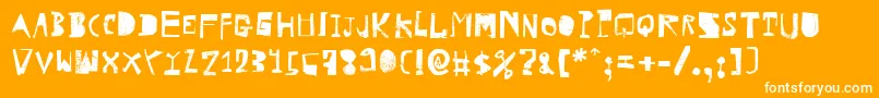 HvdRowdy Font – White Fonts on Orange Background
