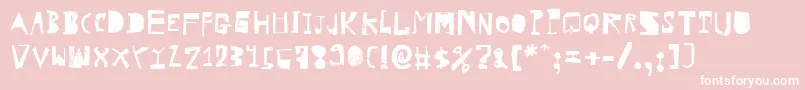 HvdRowdy Font – White Fonts on Pink Background