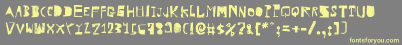 HvdRowdy Font – Yellow Fonts on Gray Background