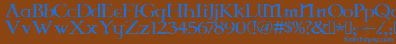 CELTG    Font – Blue Fonts on Brown Background