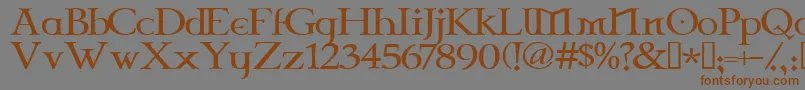 CELTG フォントについての詳細 フォントCELTG – 茶色の文字が灰色の背景にあります。