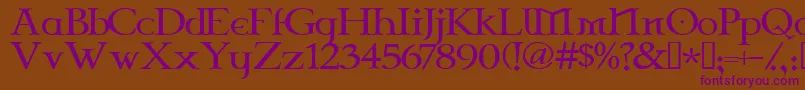 CELTG    Font – Purple Fonts on Brown Background