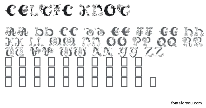 Schriftart Celtic Knot – Alphabet, Zahlen, spezielle Symbole