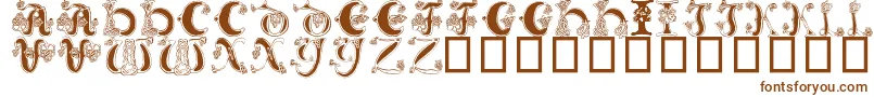 Шрифт Celtic Knot – коричневые шрифты на белом фоне