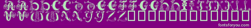 Celtic Knot Font – Green Fonts on Purple Background