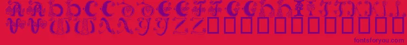 Celtic Knot Font – Purple Fonts on Red Background