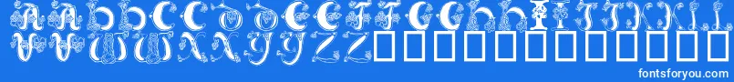 Celtic Knot Font – White Fonts on Blue Background