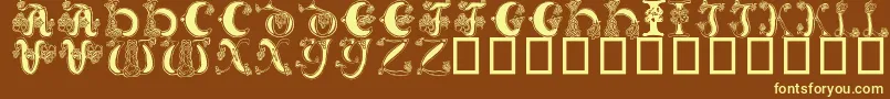 Celtic Knot-fontti – keltaiset fontit ruskealla taustalla