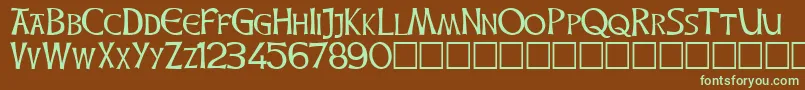 Шрифт CELTICHD – зелёные шрифты на коричневом фоне