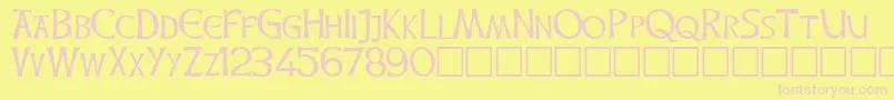 CELTICHD-fontti – vaaleanpunaiset fontit keltaisella taustalla