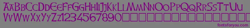 フォントCELTICHD – 紫色のフォント、灰色の背景