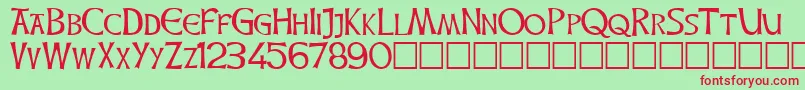 CELTICHD Font – Red Fonts on Green Background