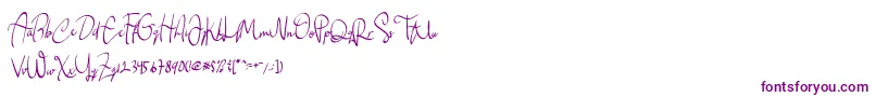 Cemaniey Font – Purple Fonts on White Background