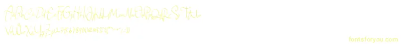 Cemaniey-Schriftart – Gelbe Schriften