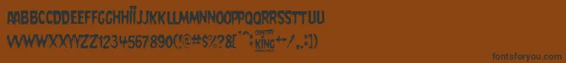 Cemetery King Font – Black Fonts on Brown Background
