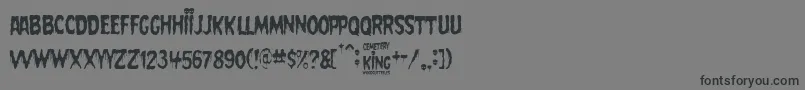 Cemetery King-fontti – mustat fontit harmaalla taustalla