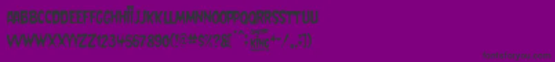 Fonte Cemetery King – fontes pretas em um fundo violeta