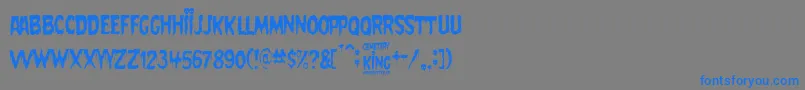 Cemetery King Font – Blue Fonts on Gray Background