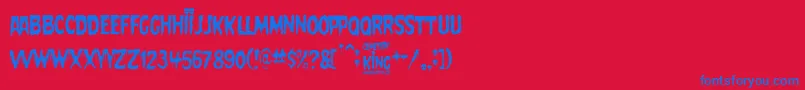 More about Cemetery King Font Cemetery King Font – Blue Fonts on Red Background