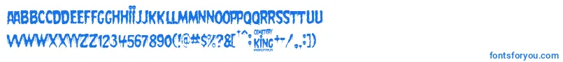 Cemetery King Font – Blue Fonts on White Background