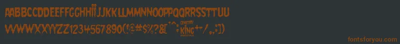 Шрифт Cemetery King – коричневые шрифты на чёрном фоне