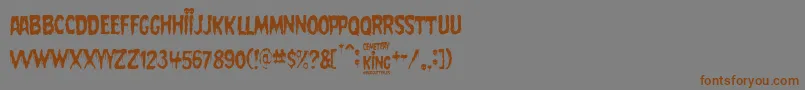 Police Cemetery King – polices brunes sur fond gris