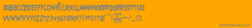 Шрифт Cemetery King – серые шрифты на оранжевом фоне