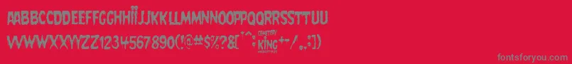 Cemetery King Font – Gray Fonts on Red Background