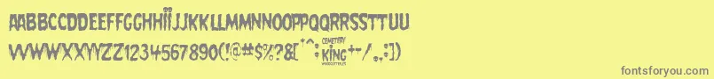 fuente Cemetery King – Fuentes Grises Sobre Fondo Amarillo