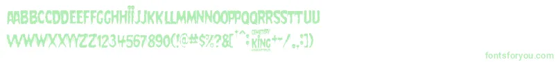 Cemetery King Font – Green Fonts on White Background