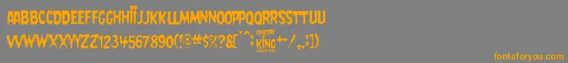 fuente Cemetery King – Fuentes Naranjas Sobre Fondo Gris