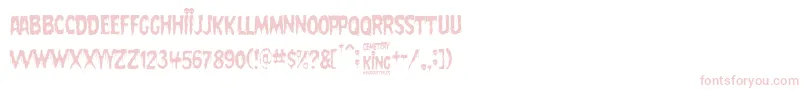 フォントCemetery King – 白い背景にピンクのフォント