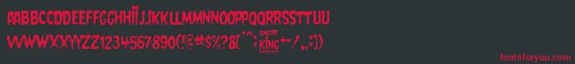 Шрифт Cemetery King – красные шрифты на чёрном фоне