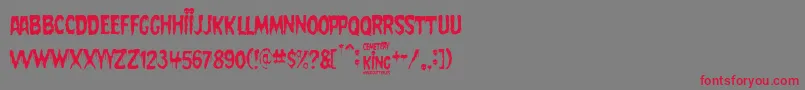 Police Cemetery King – polices rouges sur fond gris