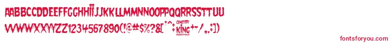 フォントCemetery King – 赤い文字