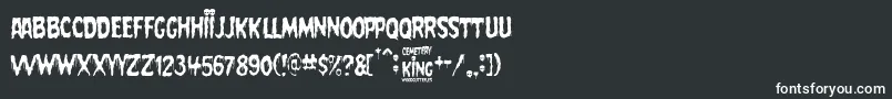 フォントCemetery King – 白い文字