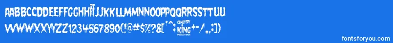 Шрифт Cemetery King – белые шрифты на синем фоне
