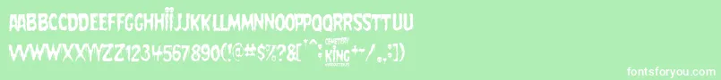 Cemetery King Font – White Fonts on Green Background