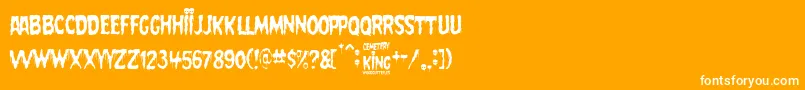 Cemetery King Font – White Fonts on Orange Background