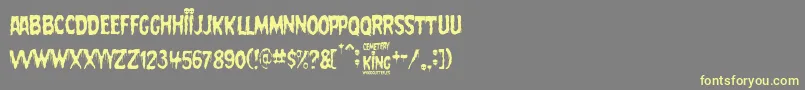 Cemetery King Font – Yellow Fonts on Gray Background