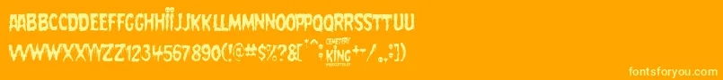 fuente Cemetery King – Fuentes Amarillas Sobre Fondo Naranja