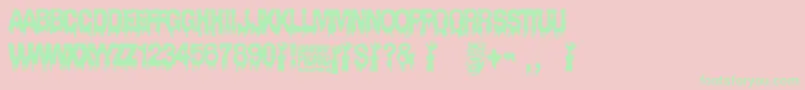 Cemetery Picnic Font – Green Fonts on Pink Background