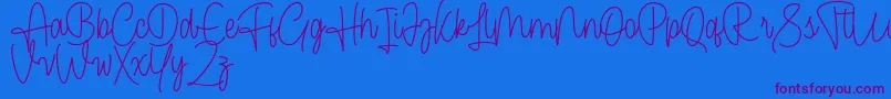 Fonte Cendolita Script Free – fontes roxas em um fundo azul