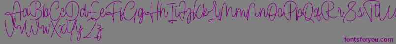 Cendolita Script Free-Schriftart – Violette Schriften auf grauem Hintergrund