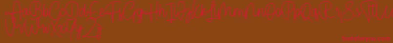 Police Cendolita Script Free – polices rouges sur fond brun