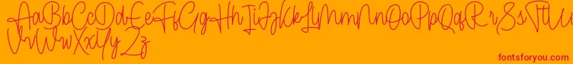 fuente Cendolita Script Free – Fuentes Rojas Sobre Fondo Naranja
