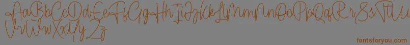 Cendolita Script Free Font – Brown Fonts on Gray Background